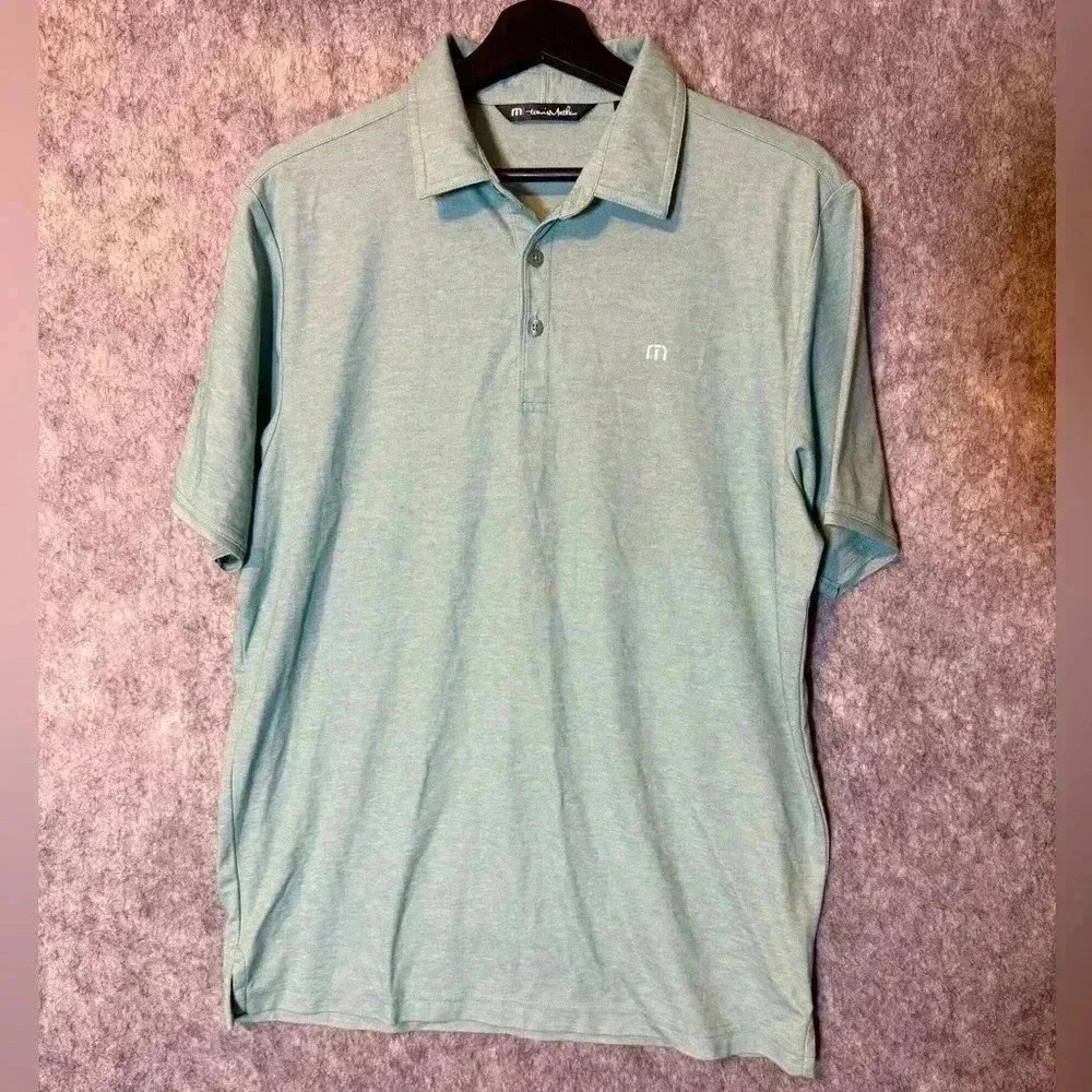 Travis Mathew Green Basic Golf Polo Medium